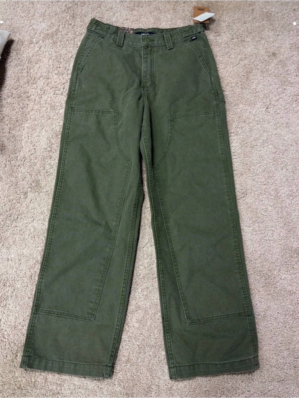 Youth vans Olive Green carpenter pants nwt
